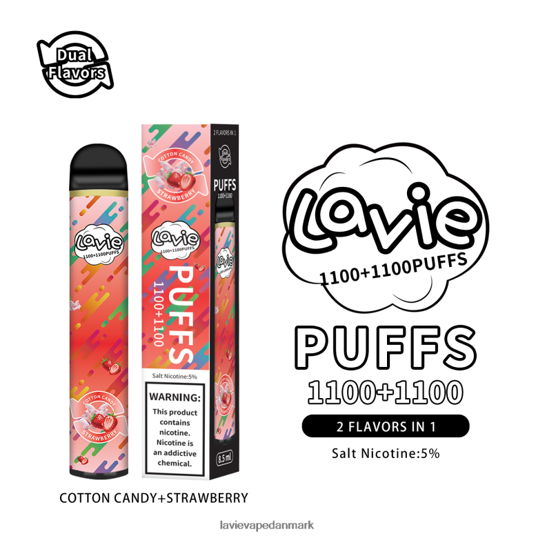 Lavie Vape Review - LAVIE BAR Switch 2200 pust bomuld/jordbær 42P60T293