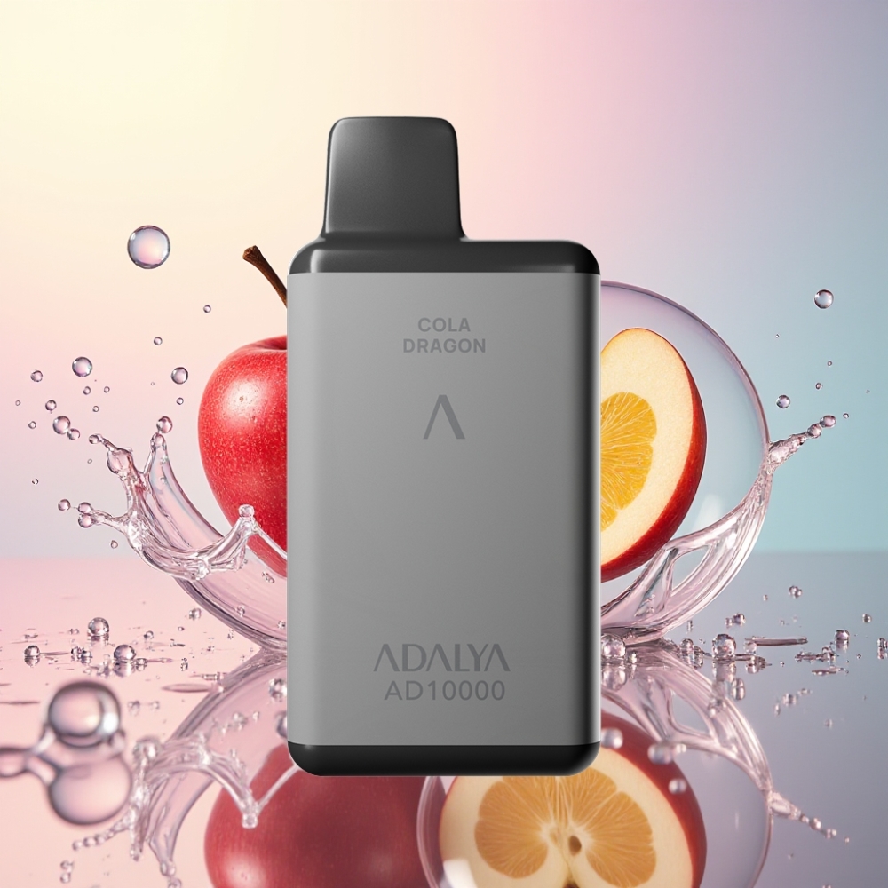 Adalya AD 10000 Puffs Engros Danmark To Æbler Aluminium Tube
