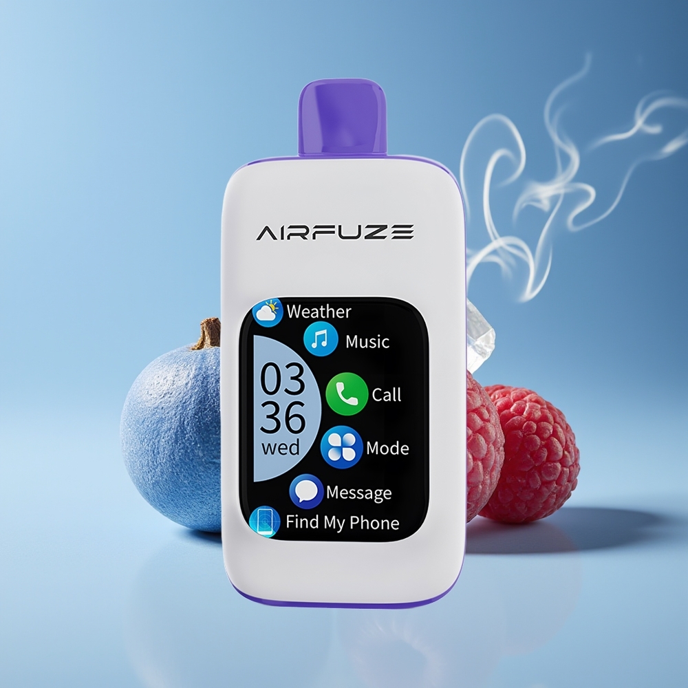 AirFuze Smart 30000 Puffs Engros Danmark Blå Hindbær Is med Type-C Opladning