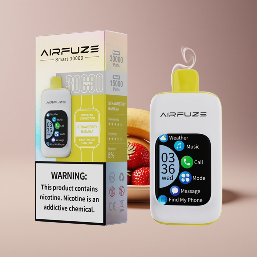 AirFuze Smart 30000 Puffs Engros Danmark Type-C Jordbær Banan