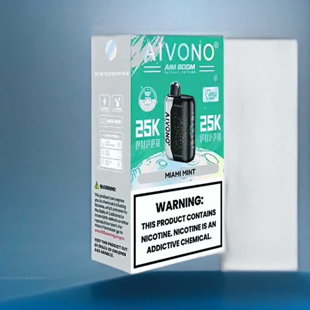 Aivono AIM BOOM 25000 Puffs Miami Mynte 650mAh Engros Danmark