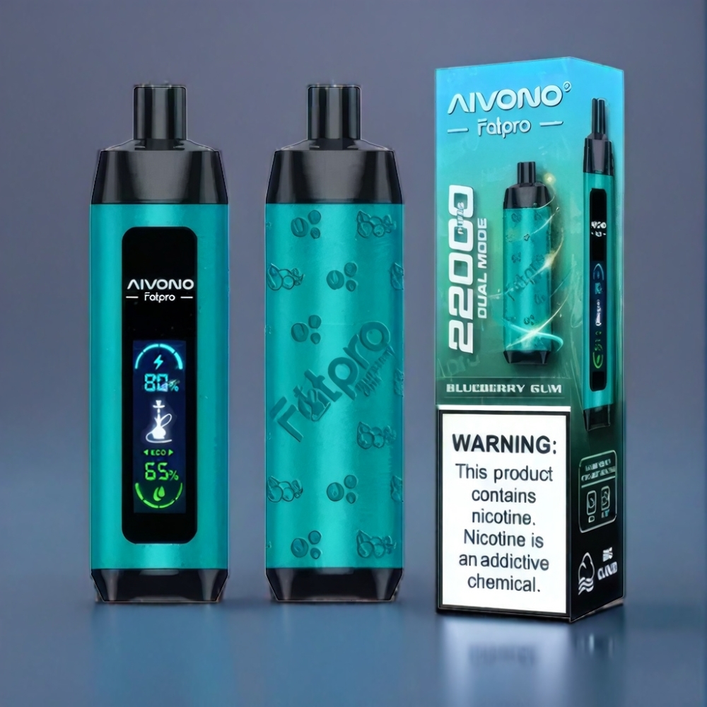 Aivono AIM FATPRO 22000 Puffs Blåbær Gun 5% Nicotine Engros Danmark