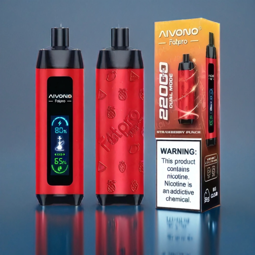 Aivono AIM FATPRO 22000 Puffs Jordbær Punch Engros Danmark 28ml E-liquid