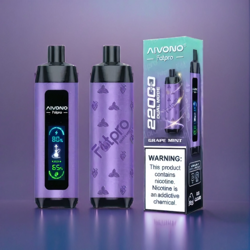 Aivono AIM FATPRO 22000 Puffs Vindrue Mynte 0% Nicotine Engros Danmark