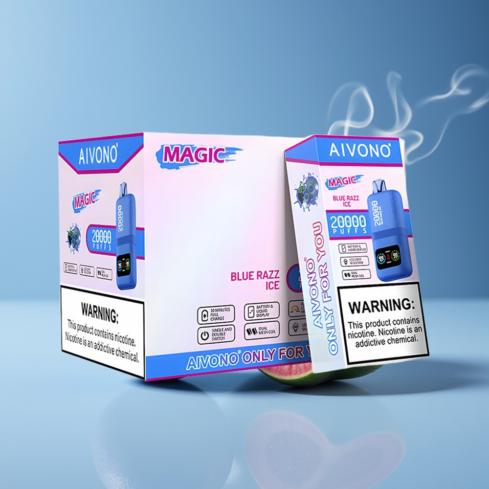 Aivono AIM MAGIC 20000 Puffs Dual Mesh Coils Blå Hindbær Is Engros Danmark