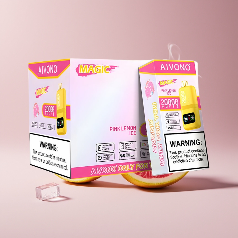 Aivono AIM MAGIC 20000 Puffs Dual Mesh Coils Pink Lemon Is Engros Danmark