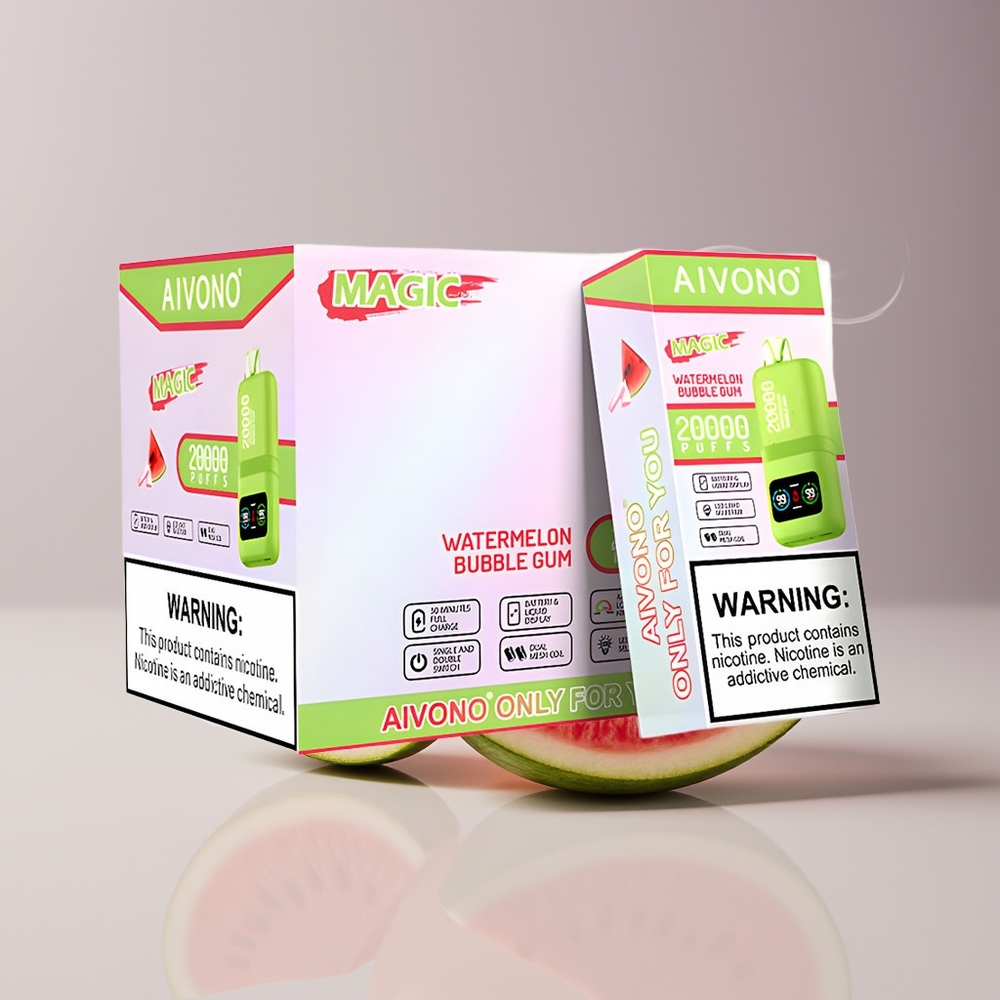 Aivono AIM MAGIC 20000 Puffs Vandmelon Bubblemund Engros Danmark Dual Mesh Coils