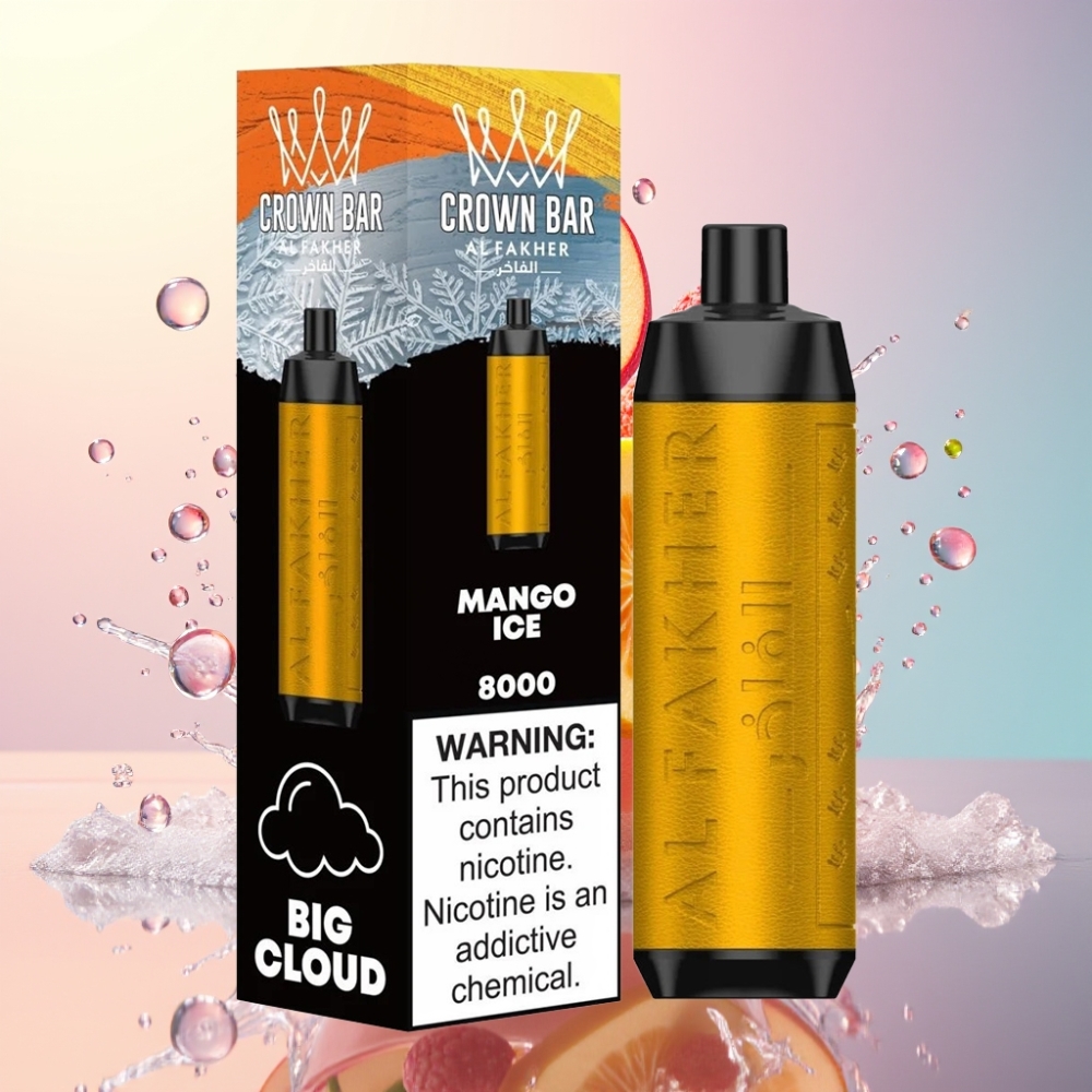 Al Fakher Crown Bar 8000 Mango Is Engros Danmark 18ml