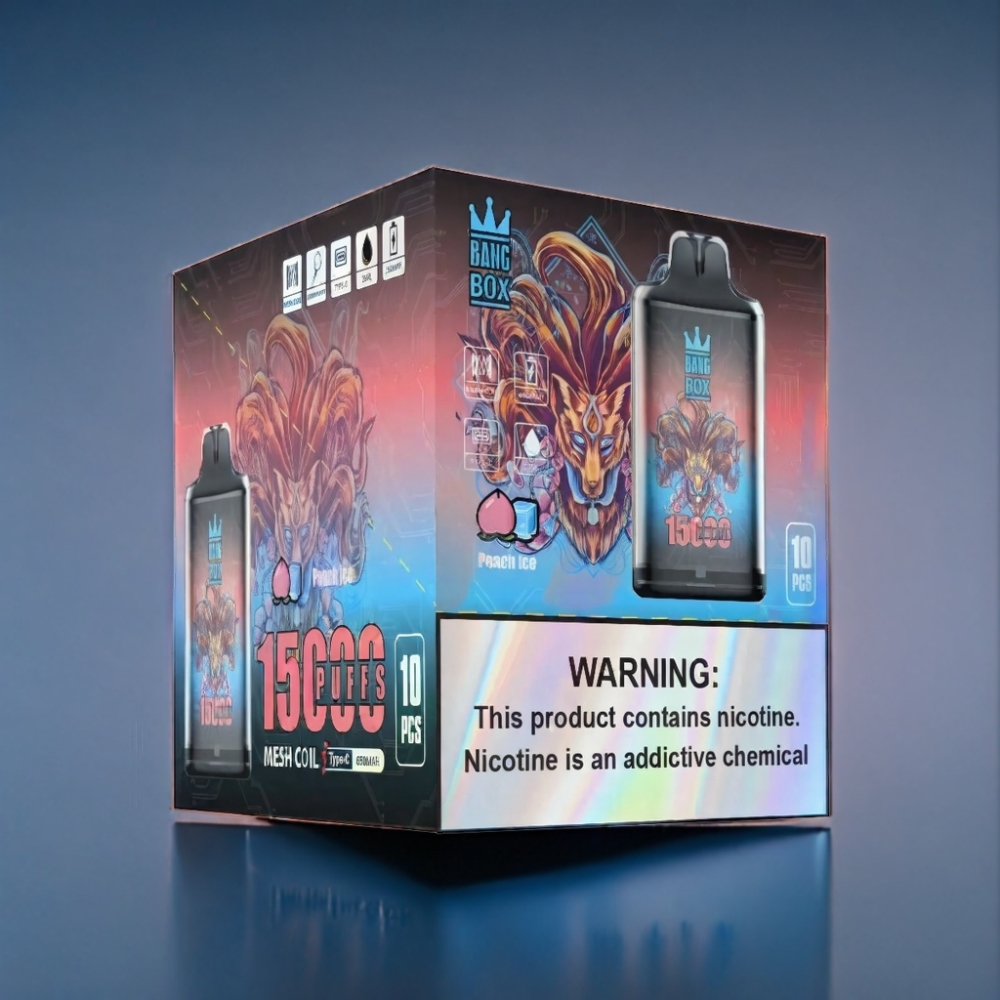 Bang Box 15000 Puffs Fersken Is 23ml Engros Danmark