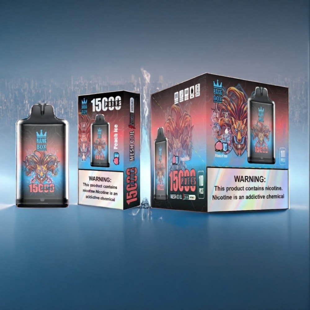 Bang Box 15000 Puffs Fersken Is 23ml Engros Danmark