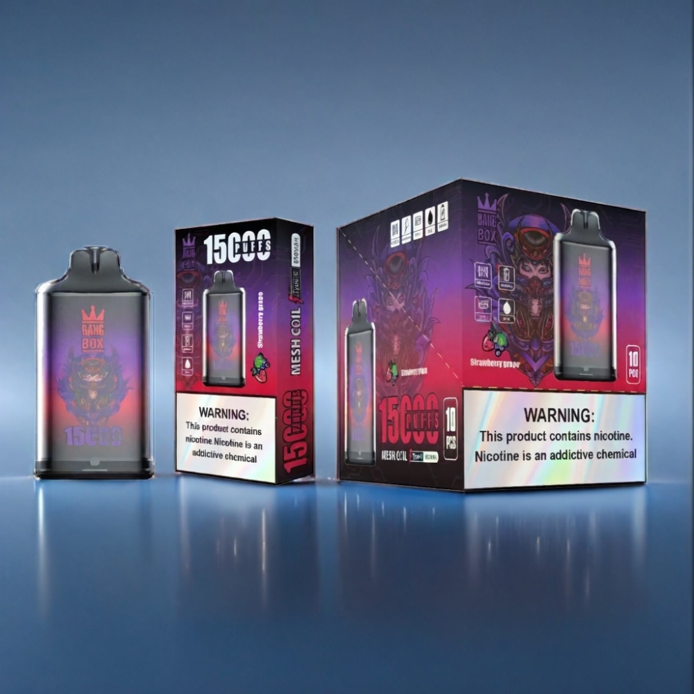Bang Box 15000 Puffs Jordbær Drue 23ml Engros Danmark