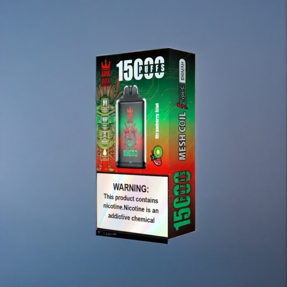 Bang Box 15000 Puffs Jordbær Kiwi 23ml Engros Danmark