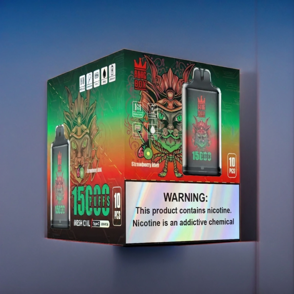 Bang Box 15000 Puffs Jordbær Kiwi 23ml Engros Danmark