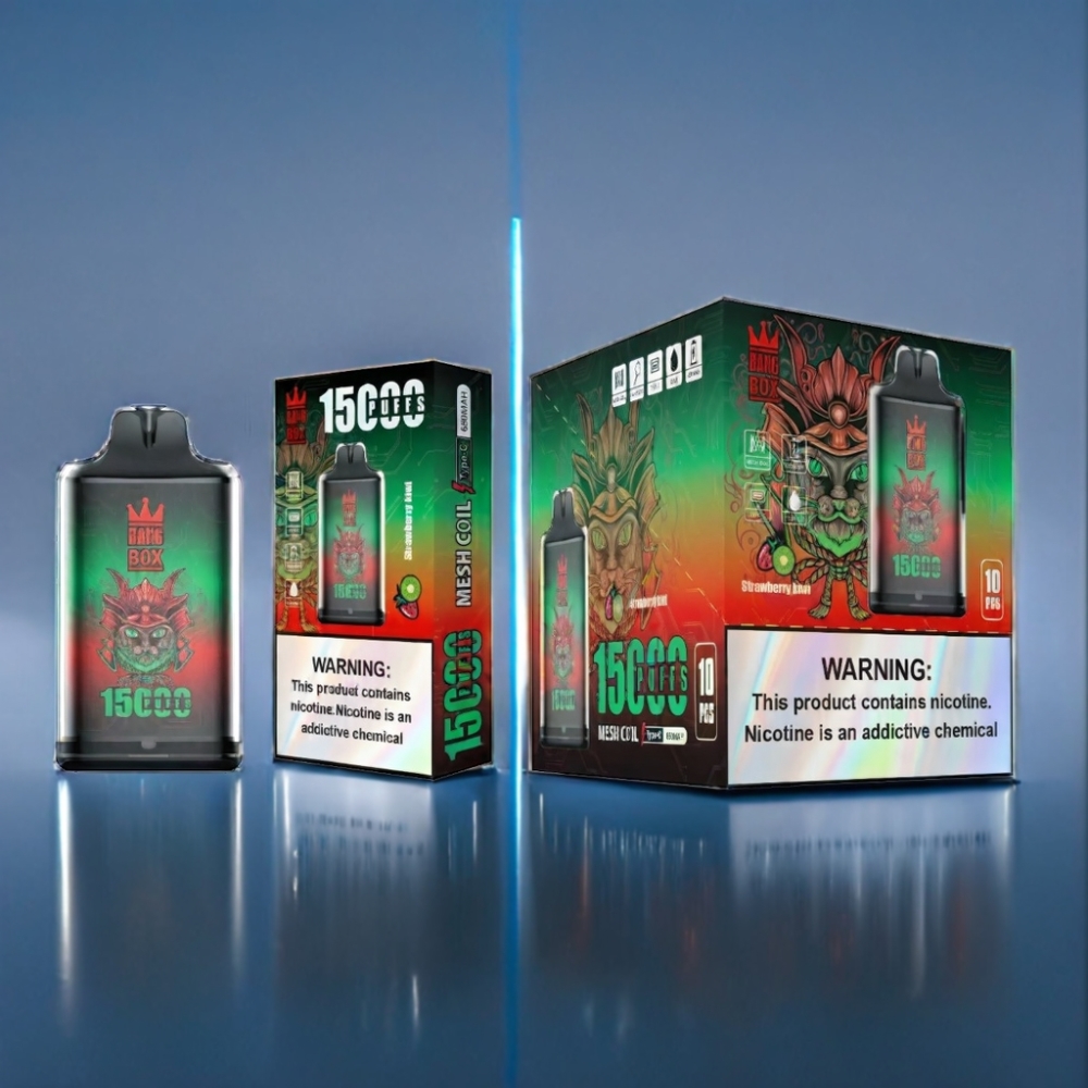 Bang Box 15000 Puffs Jordbær Kiwi 23ml Engros Danmark