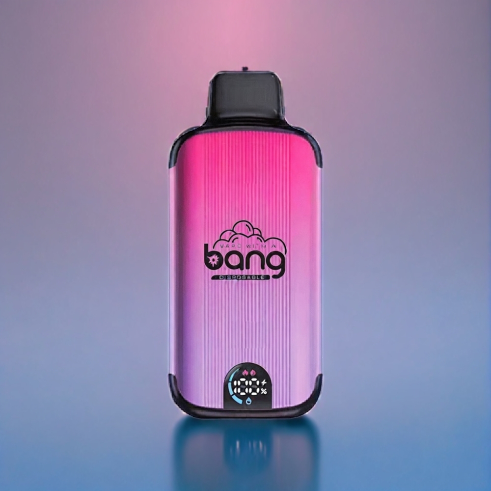 Bang 20000 Puffs Engros Danmark Bærbar Vape Vindrue Is med Smart Skærm