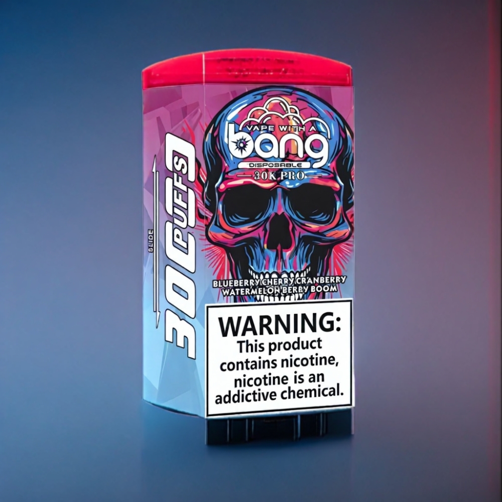 Bang 30K Pro 30000 Puffs Engros Danmark Dual-Smag Blåbær Kirsebær Tranebær & Vandmelon Bær Boom