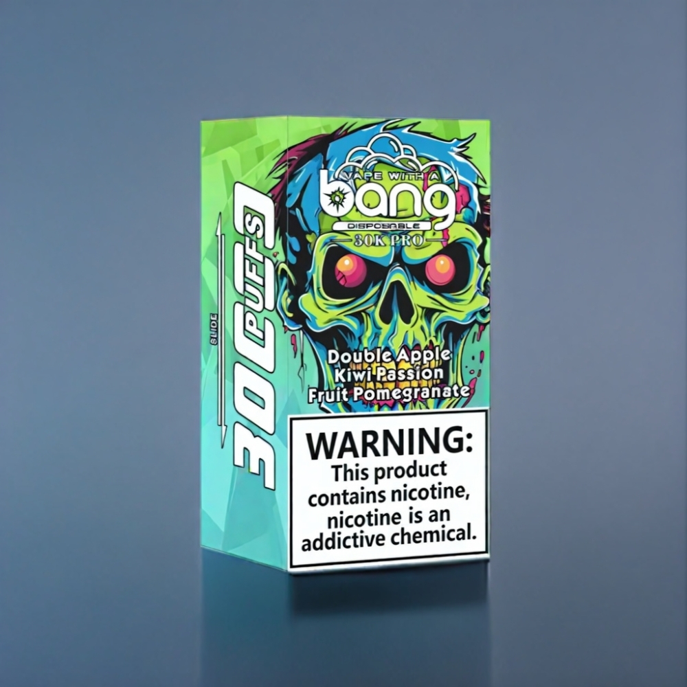 Bang 30K Pro 30000 Puffs Engros Danmark Dual-Smagsystem Dobbelt Æble & Kiwi Passionsfrugt Granatæble