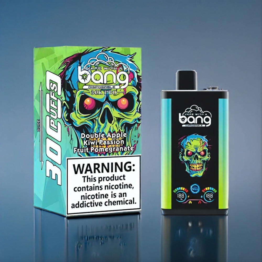 Bang 30K Pro 30000 Puffs Engros Danmark Dual-Smagsystem Dobbelt Æble & Kiwi Passionsfrugt Granatæble