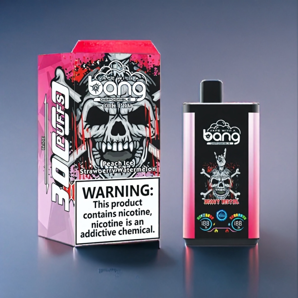 Bang 30K Pro 30000 Puffs Engros Danmark Ferskenis & Jordbær-Vandmelon Dual-Smagssystem