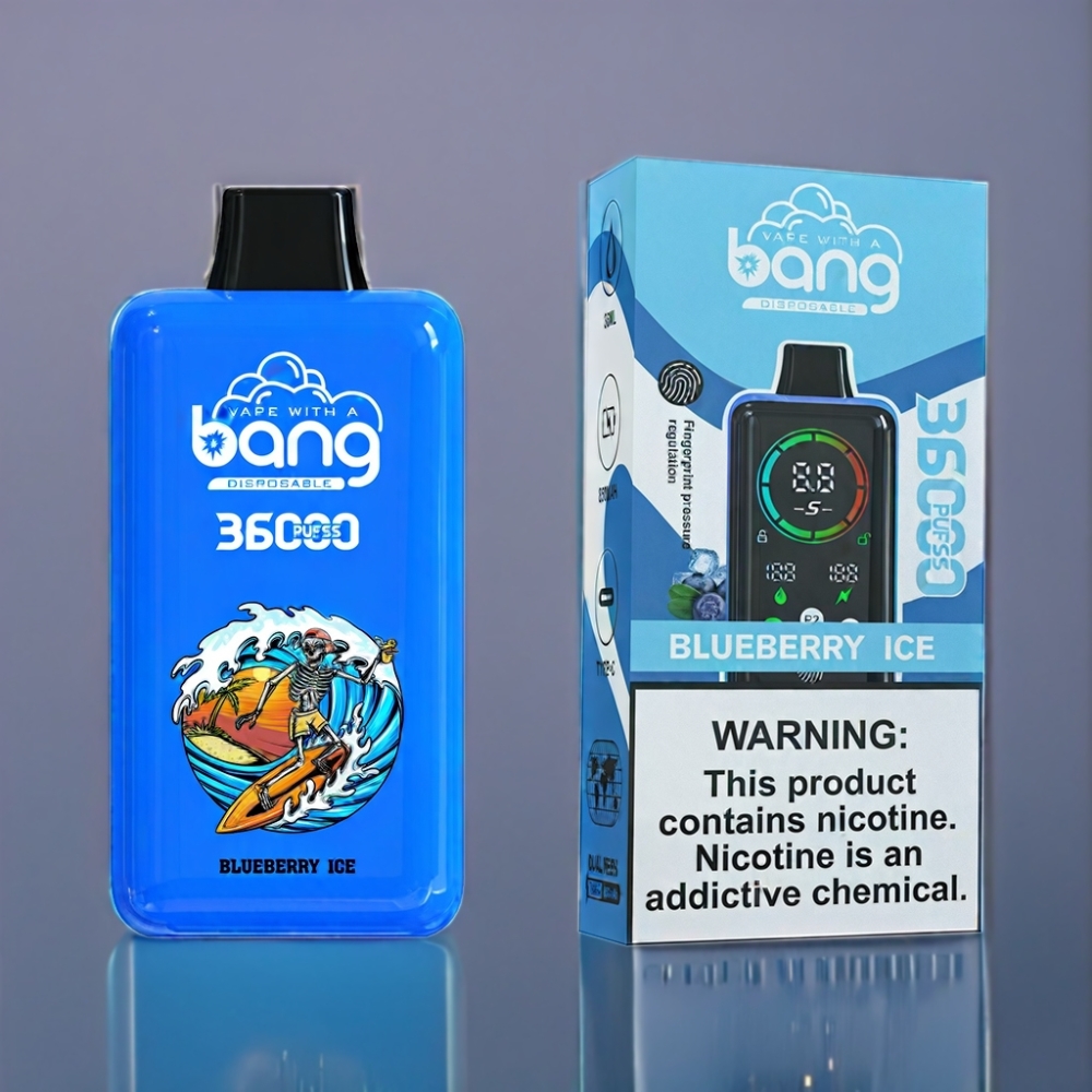 Bang 36000 Power Engros Danmark Blåbær Is med 36000 Puf