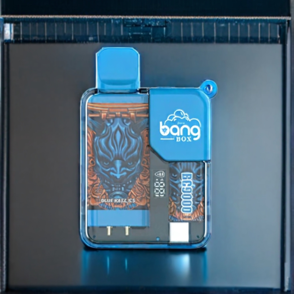 Bang Box 9000 Puffs Engros Danmark Blå Hindbær Is 14ml