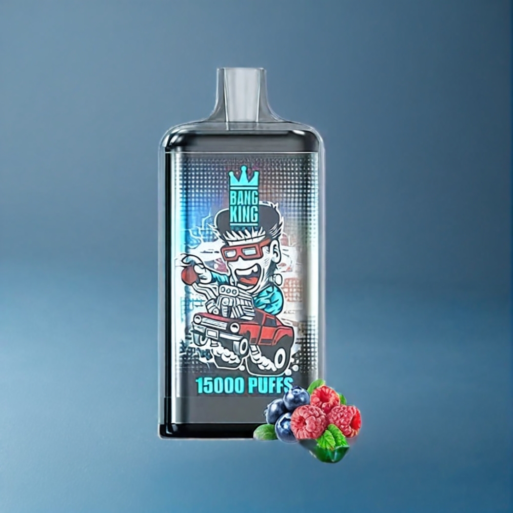 Bang King Familjen 15000 Puffs Engros Danmark Blå Hindbær Is 21ml
