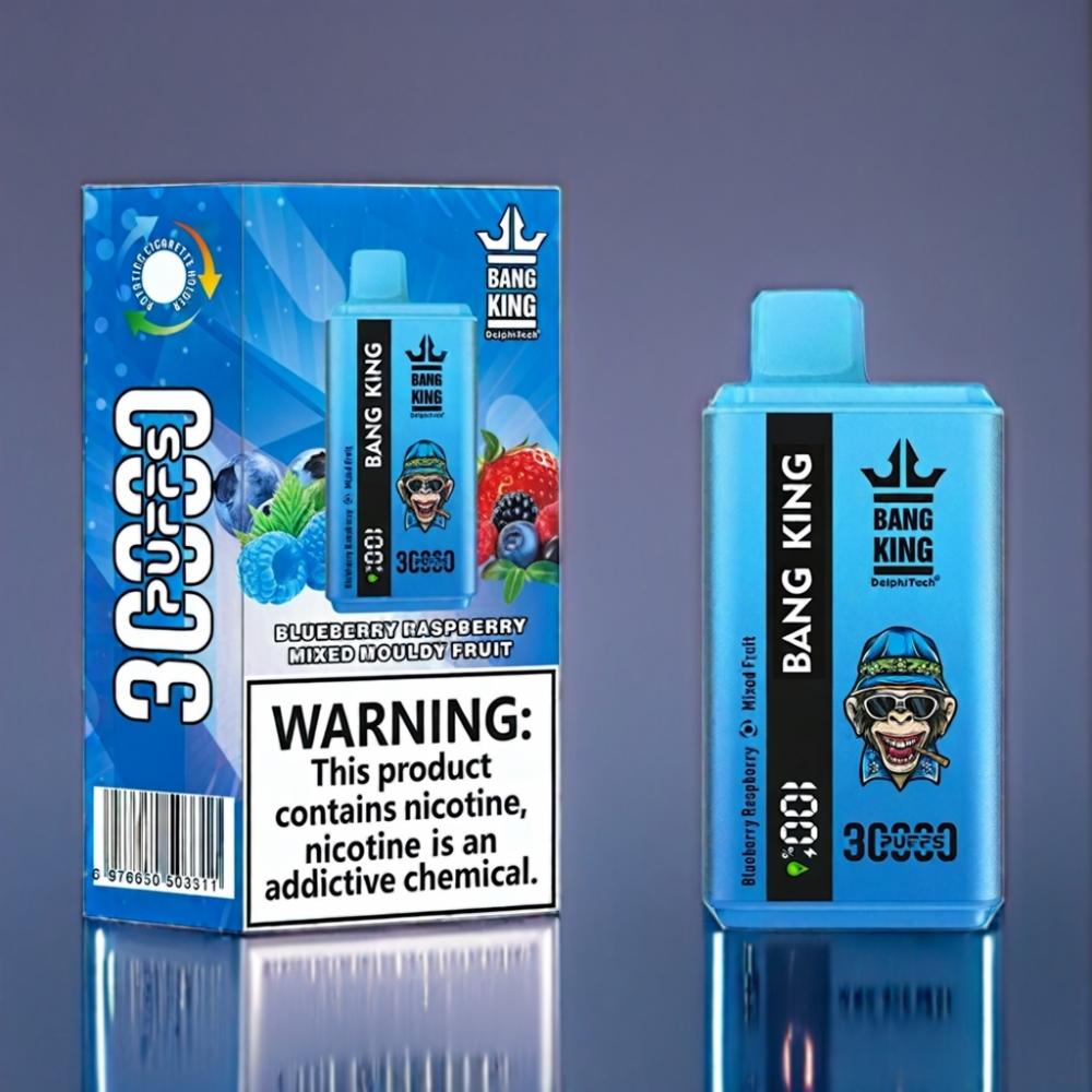 Bang King 30000 Puffs 36ml Engros Danmark Blåbær Hindbær Blandet Skimmel Frugt