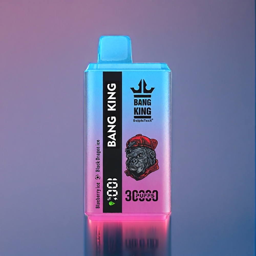 Bang King 30000 Puffs 36ml Engros Danmark Blåbær Is Sort Drage Is