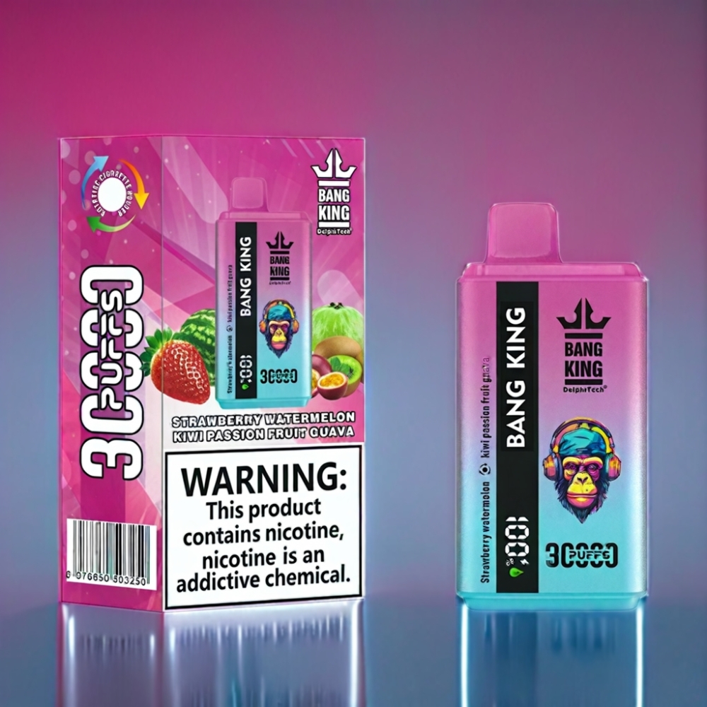 Bang King 30000 Puffs 36ml Engros Danmark Jordbær Vandmelon Kiwi Passionsfrugt Guava