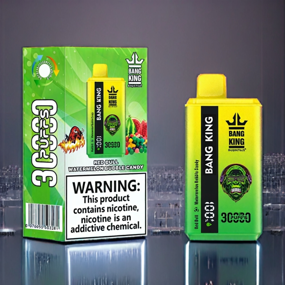Bang King 30000 Puffs 36ml Engros Danmark Rød Tyr Vandmelon Bobbel Slik