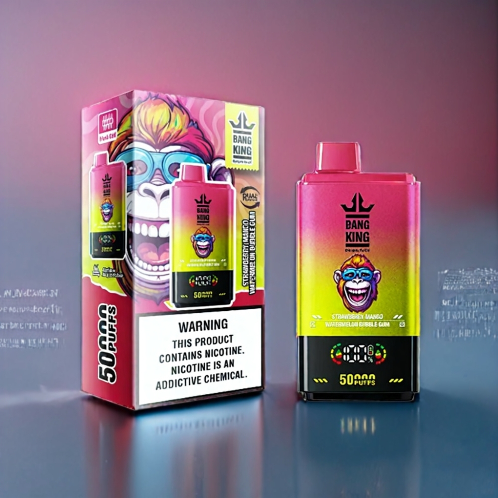 Bang King 50000 Engros Danmark 50ml Jordbær Mango Vandmelon Bubble Gum