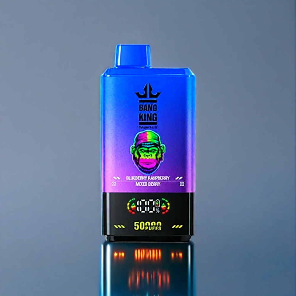 Bang King 50000 Engros Danmark Efterfyldningsbar Vape Blåbær Hindbær Blandet Bær 50ml