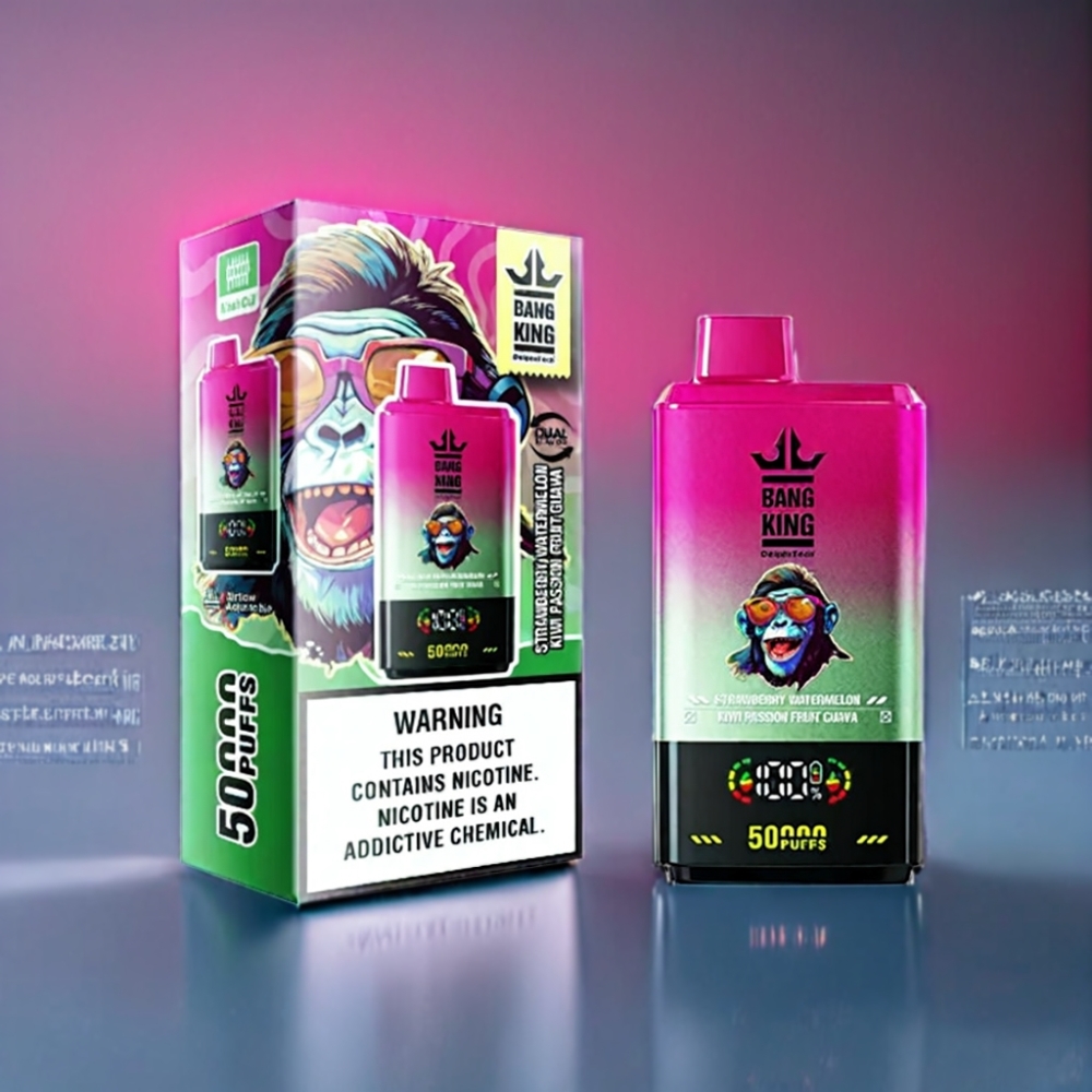 Bang King 50000 Engros Danmark Jordbær Vandmelon Kiwi Passionsfrugt Guava 50ml