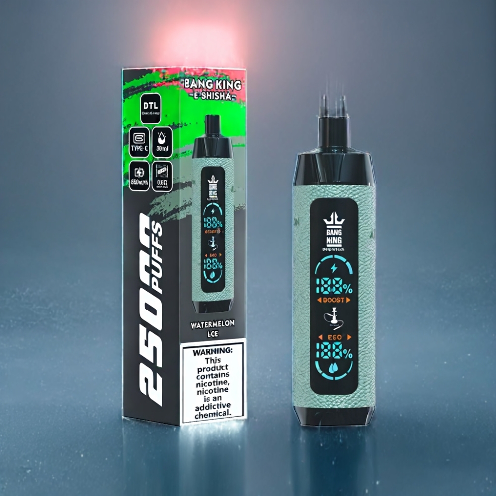 Bang King Shisha 25000 Puffs Engros Danmark Vandmelon Is 30ml