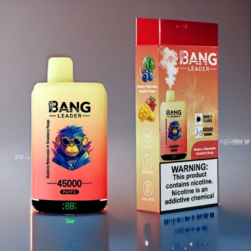 Bang Leader 45000 Puffs Engros Danmark 5% Nikotin Blåbær Vandmelon Jordbær Mango