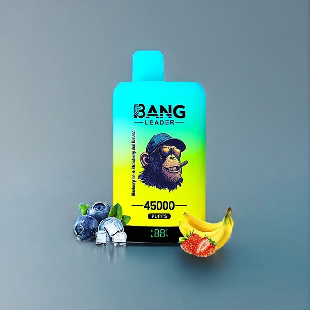 Bang Leader 45000 Puffs Engros Danmark Dual Smag Blåbær Is Jordbær Banan
