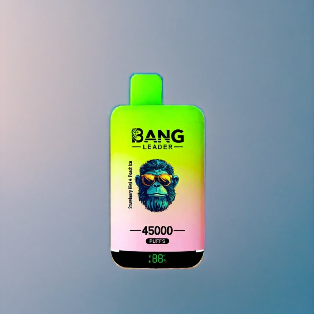 Bang Leader 45000 Puffs Engros Danmark Smart Skærm Jordbær Kiwi Fersken Is