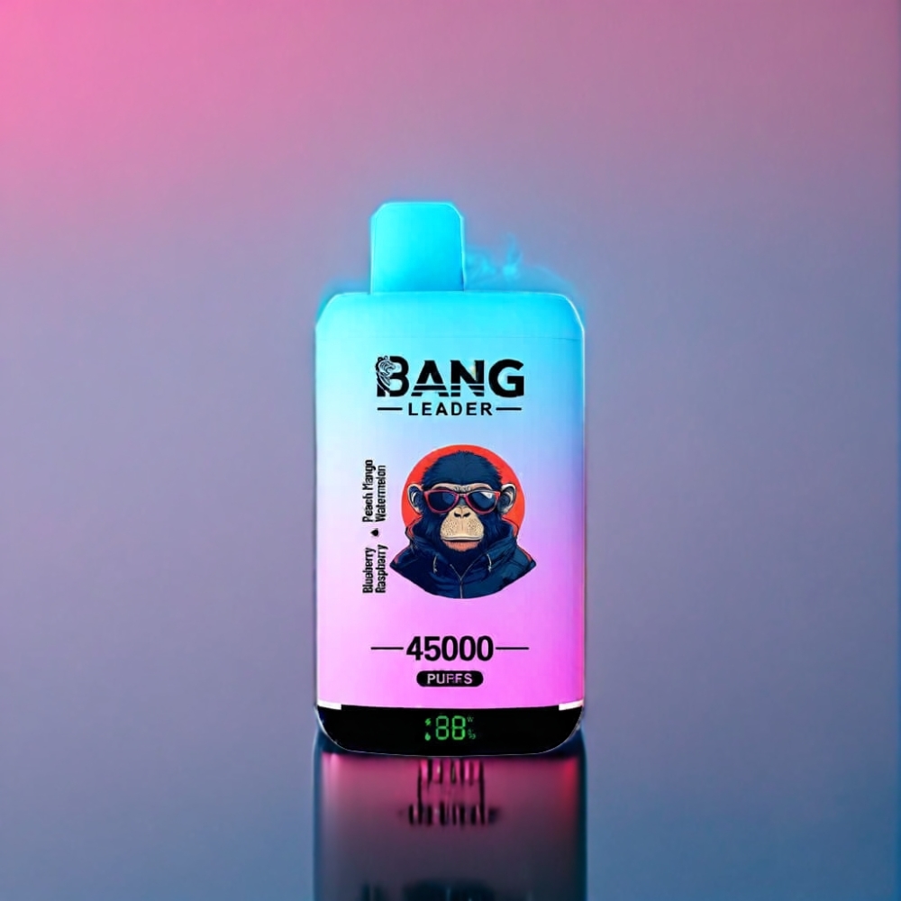 Bang Leader 45000 Puffs Smart Skærm Engros Danmark Blåbær Hindbær Fersken Mango Vandmelon