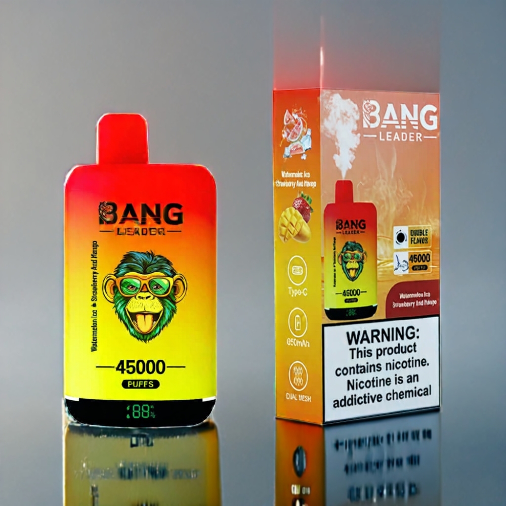 Bang Leader 45000 Puffs Smert Skærm Engros Danmark Vandmelon Is Jordbær Mango