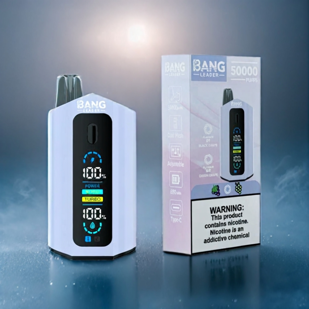 Bang Leader 50000 Puffs Engros Danmark Sort Drue Grøn Drue med 13400mAh