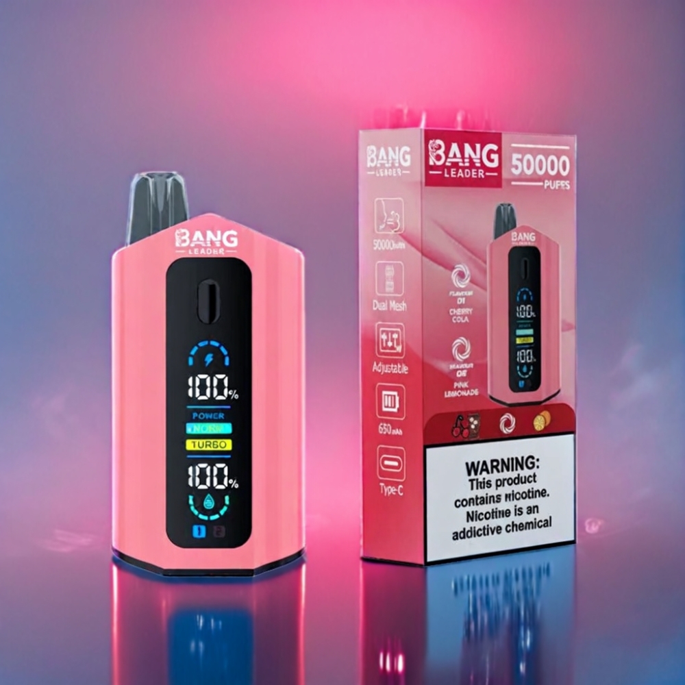 Bang Leader 50000 Puffs Engros Danmark Type-C Kirsebær Cola Lys Citron