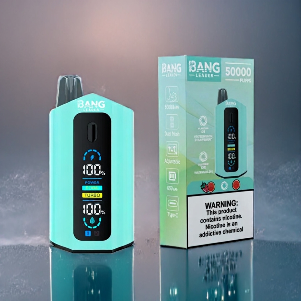 Bang Leader 50000 Puffs Engros Danmark Vandmelon Jordbær Vandmelon Redbull 36ml
