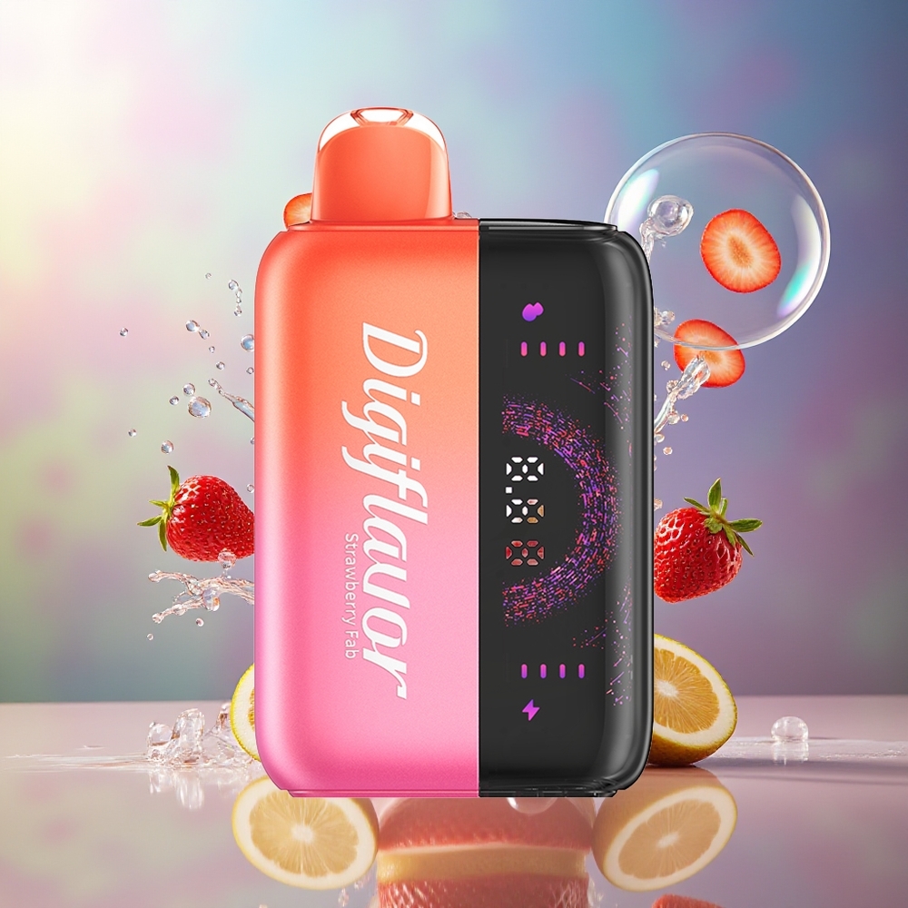 Digiflavor BRK 20000 Puffs Engros Danmark Disposable Jordbær Fab 2 Pust Tilstande