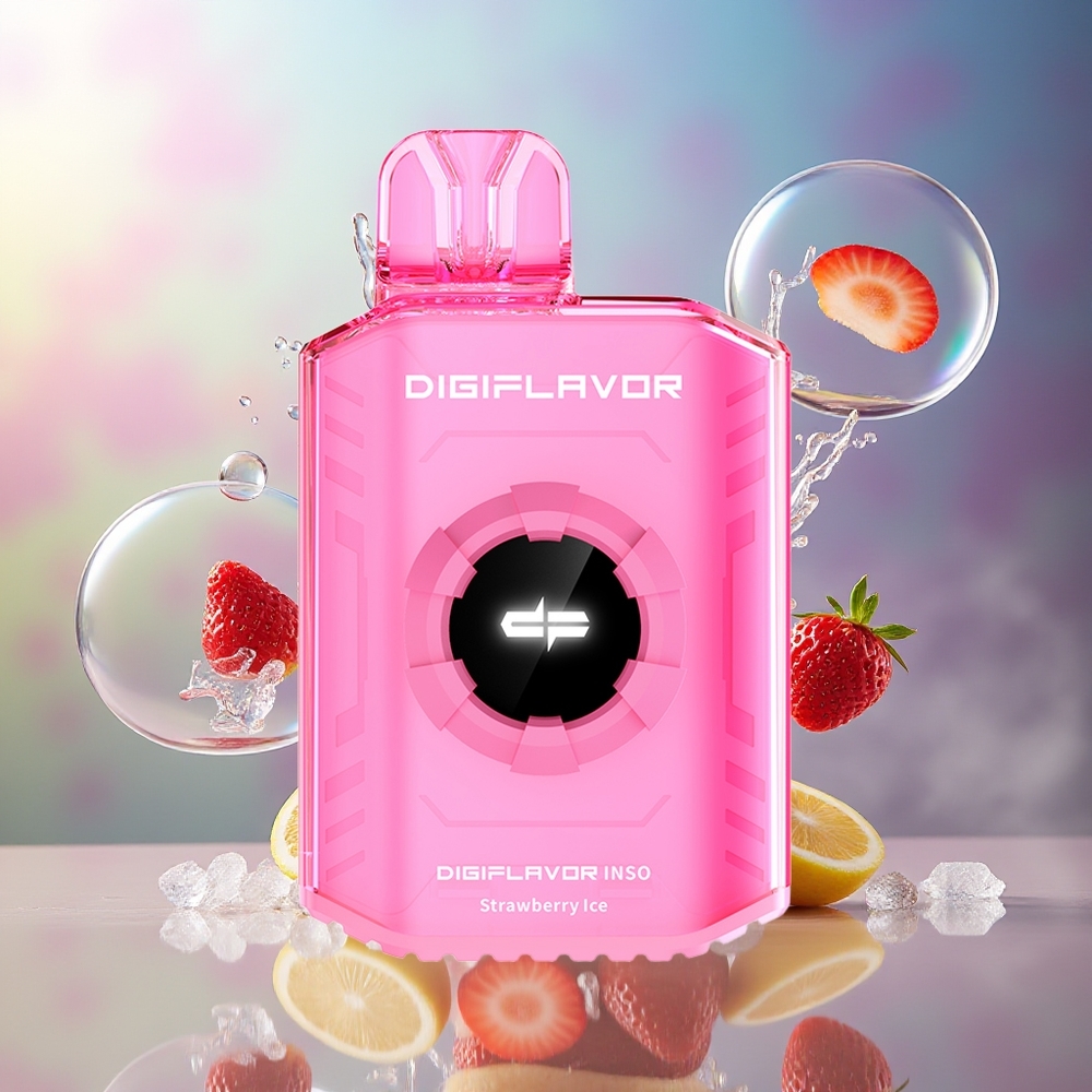 Digiflavor INSO 700 Puffs Dual-Mesh Jordbær Is Engros Danmark
