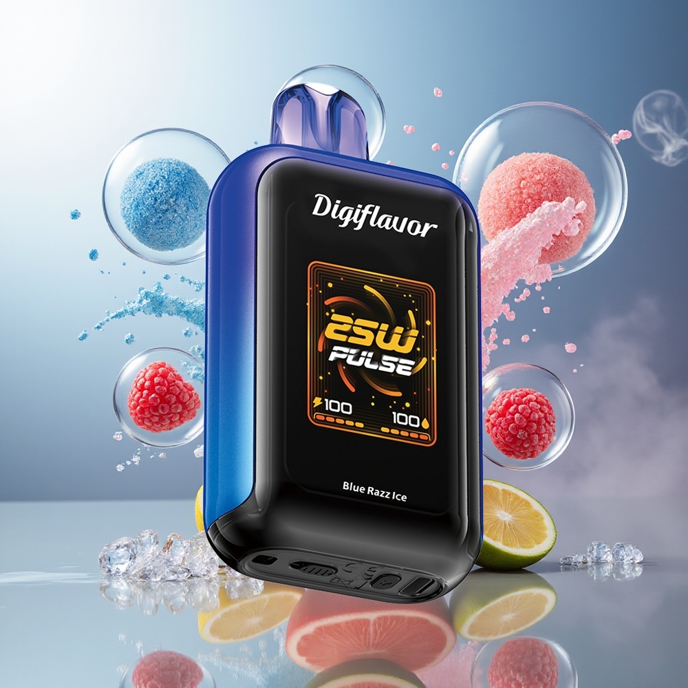 Digiflavor SKY 25000 Puffs Dual Mesh Coil Blå Hindbær Is Engros Danmark