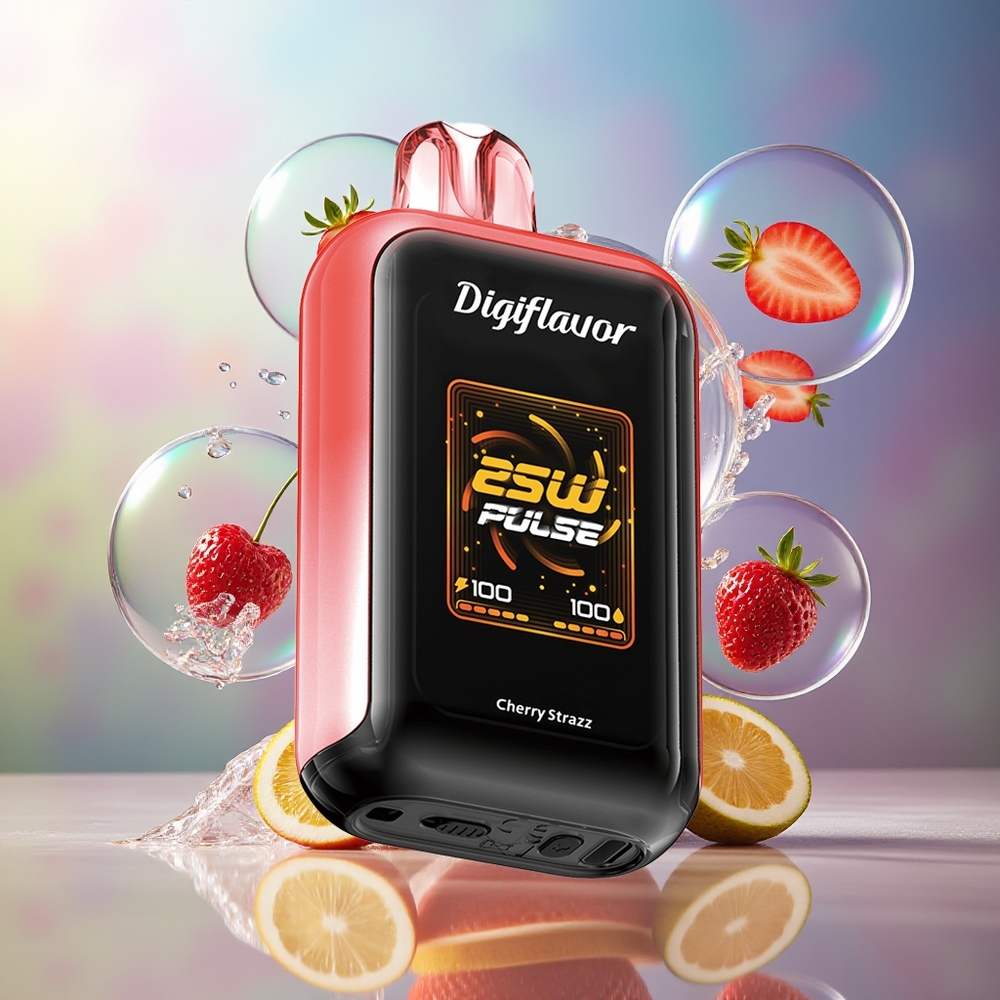 Digiflavor SKY 25000 Puffs Dual Mesh Coil Engros Danmark Kirsebær Strazz