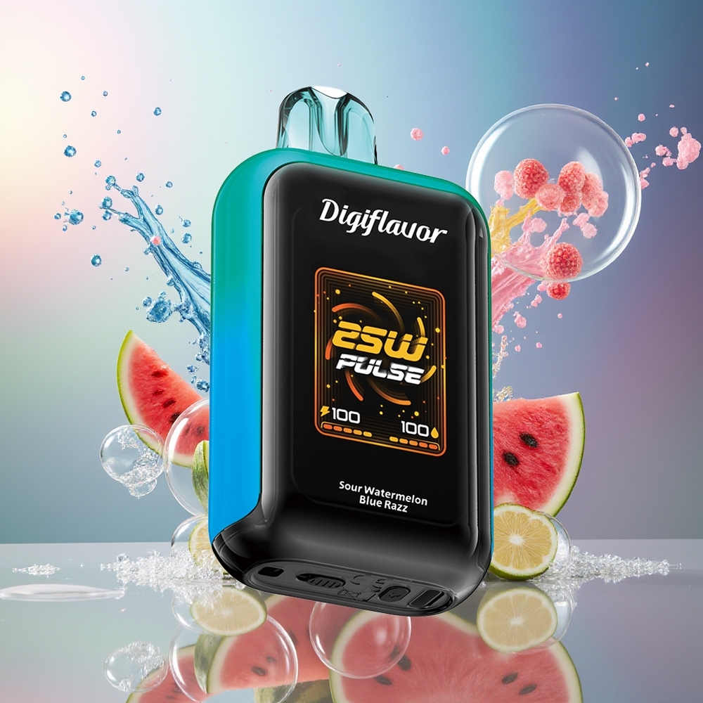 Digiflavor SKY 25000 Puffs Dual Mesh Coil Engros Danmark Sur Vandmelon Blå Hindbær