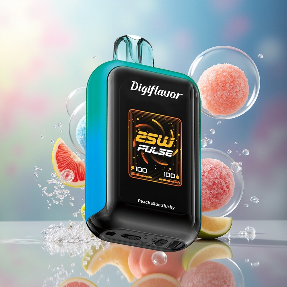 Digiflavor SKY 25000 Puffs Dual Mesh Fersken Blå Slushy Engros Danmark