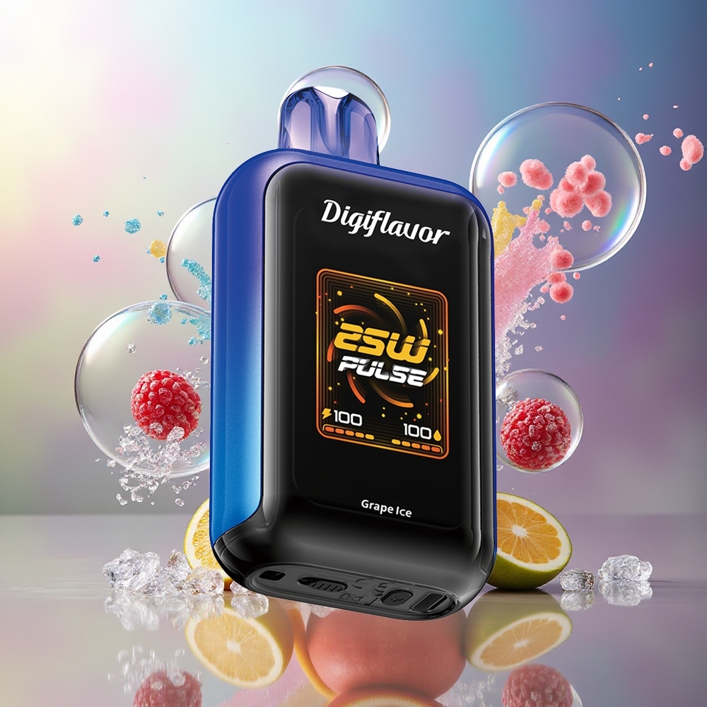 Digiflavor SKY 25.000 Puffs Smart Skærm Engangsdamp Vindrue Is Engros Danmark