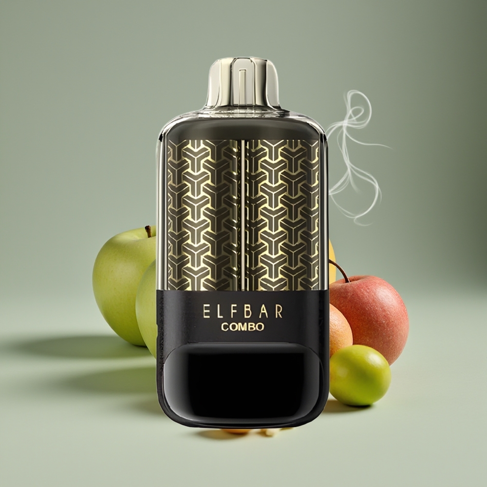 ELF BAR COMBO 25000 Puffs Engros Danmark 700mAh Grøn Æble & Dobbelt Æble Shisha